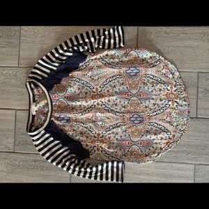 Chiffon 3/4 length sleeve top